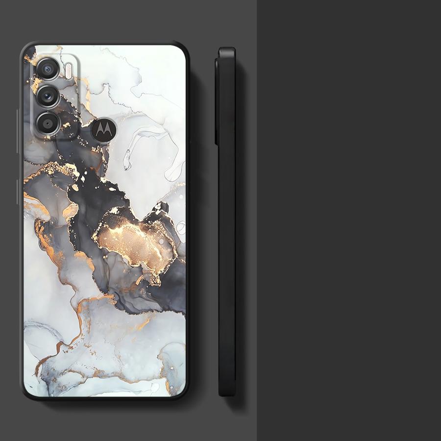 Case for Motorola Moto G52 G53 G30 G22 Edge40 G32 G51 G73 G60s G50 Edge 20 Pro 30 Lite G71 Phone Cover Colored Marble