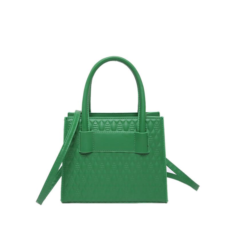 

Портативная маленькая квадратная сумка, модная сумка через плечо, текстурированная женская сумка из полиуретана, универсальная сумка-мессенджер зелёный