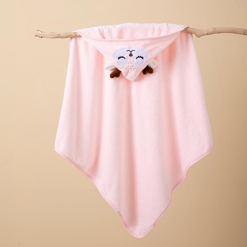 Newborn Coral Fleece Hooded Swaddle & Quick-Dry Bath Towel