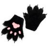 Halloween Cat Paw Plush Gloves for Cosplay