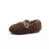 Children's woolen curly girls' cotton shoes, new autumn and winter soft-soled outdoor shoes for small, medium, and large children, warm shoes