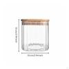 Borosilicate Glass Jar Square Canister Easy to Clean Pantry for Cafe 6060mm