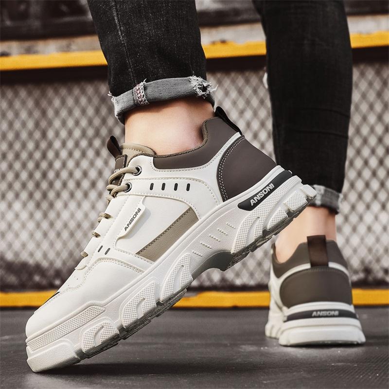 Mode CYYTL Herrenschuhe Sneaker Leder Lässig Outdoor Wandern Tennis Sport Skateboard Laufen Plateau Slipper Designer Luxus Sommer