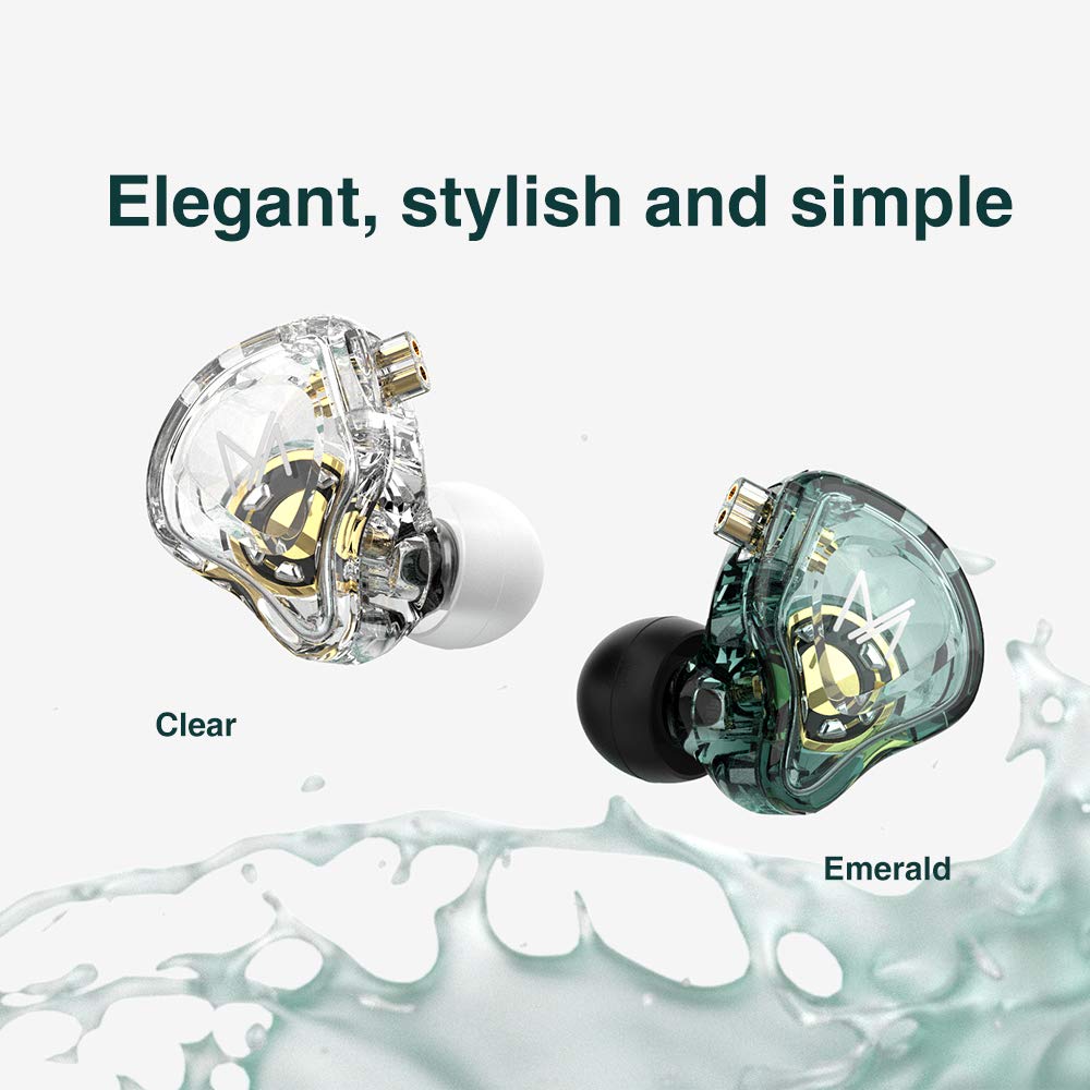 TRN MT1 Hi-Fi 1DD Dynamic Driver In-Ear Headphones, 10mm Dual Magnet Dynamic Driver, 2-Pin 3.5mm Gold-Plated Contact Lens Monitor Detachable Cable