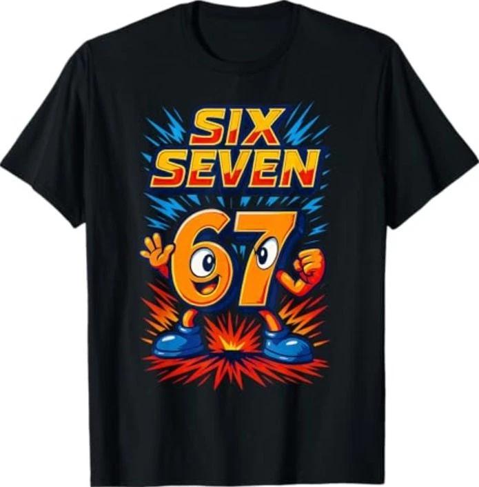 

Funny 67 Six Seven Italian Brainrot Boys Girls 6 7 Meme T-Shirt XL