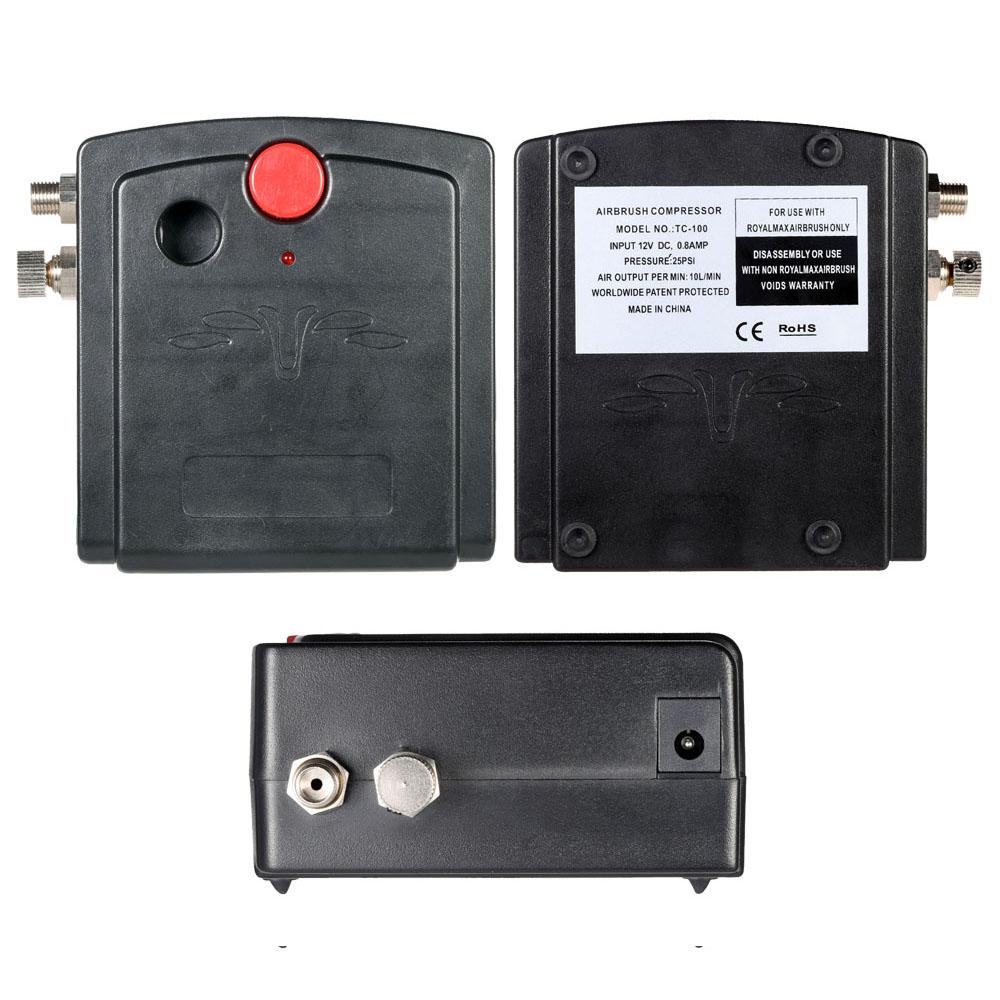 Kkmoon 100–250 V professionelles Airbrush-Luftkompressor-Set mit Schwerkraftzufuhr und Dual-Action