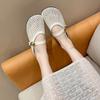 Fashion Women's Slippers Summer Hollow Breathable Half Slippers Fashion Lightweight Comfortable Casual Slip on Flat Bottom Mules Slides