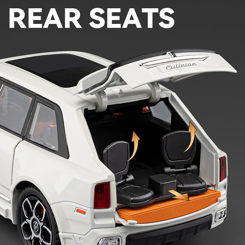 1/20 Rolls Royce SUV Cullinan Legering Lyxig Bilmodell Formgjuten Metallfordon Bilmodell Simulering Ljud och Ljus Leksak för Barn Gåva