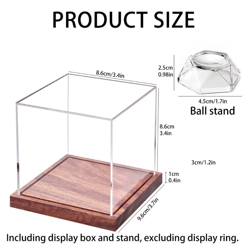 Acrylic Clear Baseball Holder Golf Tennis Billiard Display Storage Box for Cherished Keepsakes