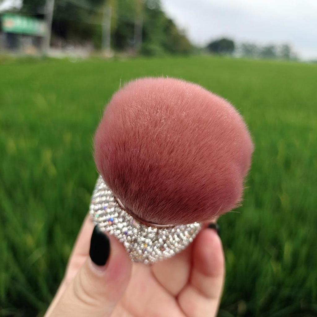Rhinestone Multifunctional Soft Loose Powder & Nail Art Cleaning Brush