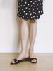 Circle Ribbon Mules (Black)