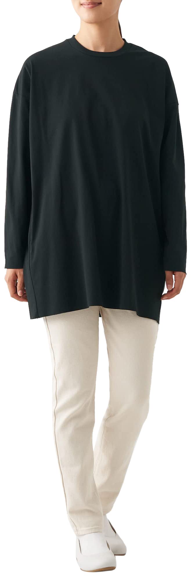 

MUJI Women s Warp Knit Tunic BBT50A2A Black Free Size