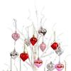 25" Valentine's Day LED Lighted Birch Tree 24 LEDs Artificial Tree Light with Heart Ornaments Romantic Tabletop Decoration for Home Indoor Table Decor