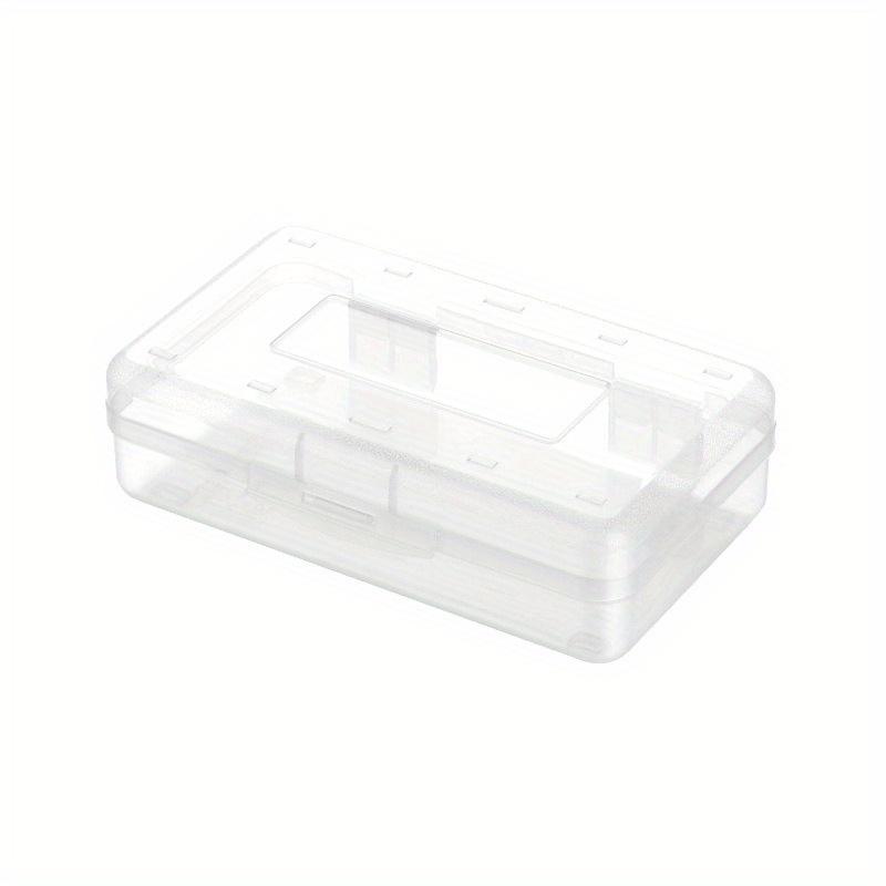 Pink Clear Large Plastic Hard Pencil Box Case for Girls Boys, Crayon Box for School Supplies and Office Supplies