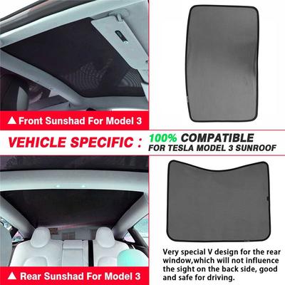 Top Dachglas Sonnenschutz Abdeckung Netz für Tesla Model 3 Oberlicht Bildschirm Sonnenschutz