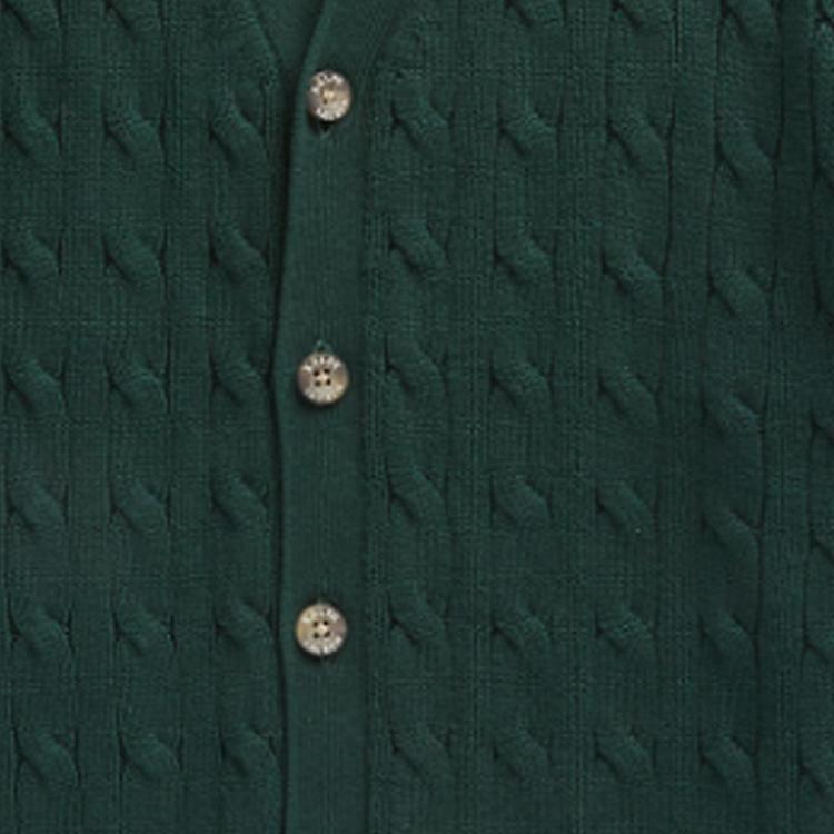 Polo Ralph Lauren Sweater Solid Color Logo Embroidery Single-Breasted Knit Kids Sweater Green CWPOSWEY6820417-300