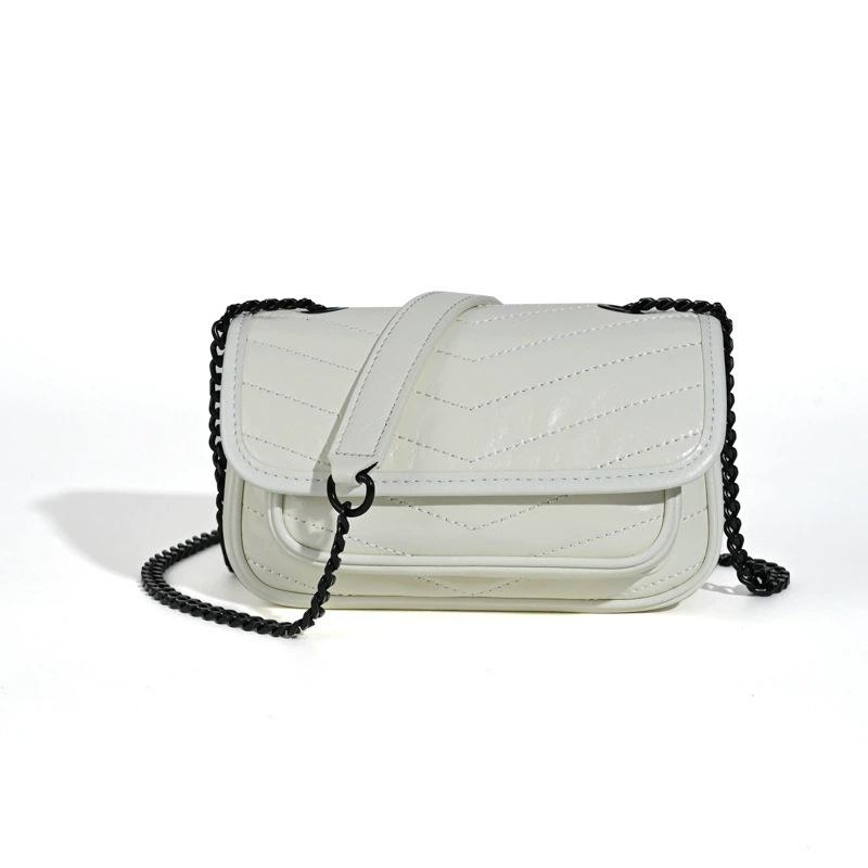 Top layer cowhide bag women's fashion chain messenger bag small summer leather women's bag shoulder crossbody bag