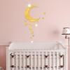 Acrylic Moon Star Self-Adhesive Mirror Wall Stickers for Bedroom & Living Room Decor