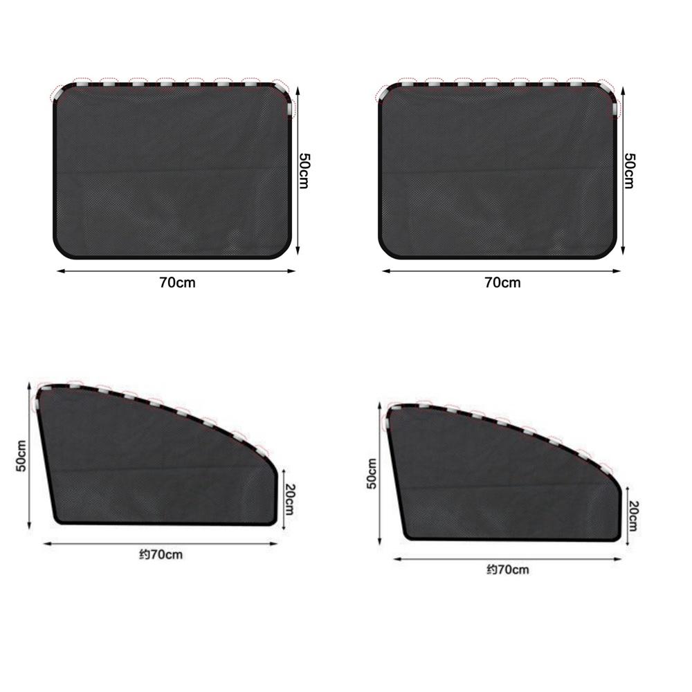 Universal Car Side Window Magnetic Mesh Sun Shade UV Protection Heat Insulation Retractable Auto Sunshade