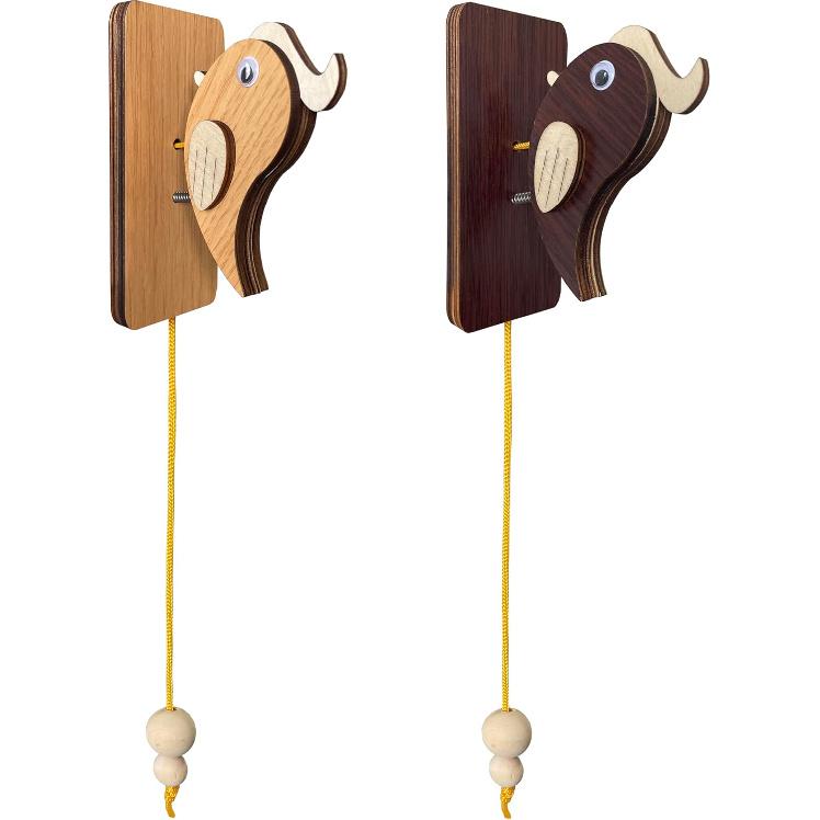 Doorbell, Wooden Creative Door Knocker, Handmade Woodpecker Knocker, Guiding Children to Knocking Habits,Nature Sound