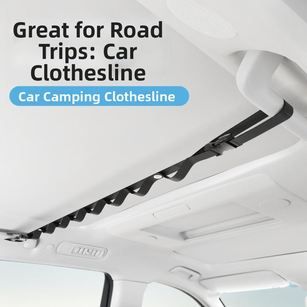 Rope Design Car Clothesline 10KG Bearing Capacity Clothes Storage Hanger Car Interior Use