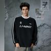 Li-Ning Comfortable Simple Letter Versatile Round Neck Fleece Loose Casual Warm Sweatshirt Unisex Sweatshirt Black AWDVC87-2