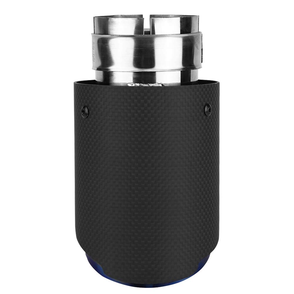 Universal Carbon Fiber Style Car Exhaust Muffler Tip - Smoother Exhaust, Increased Power, Elegant