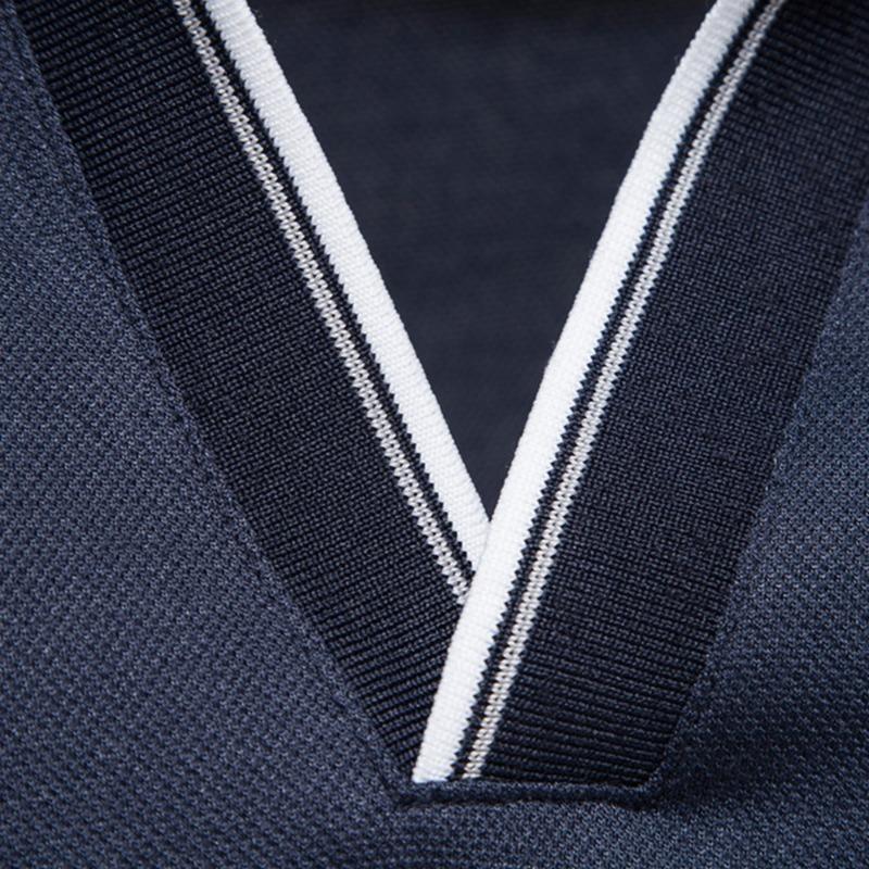 New Solid Color V-neck POLO Shirt for Spring and Summer