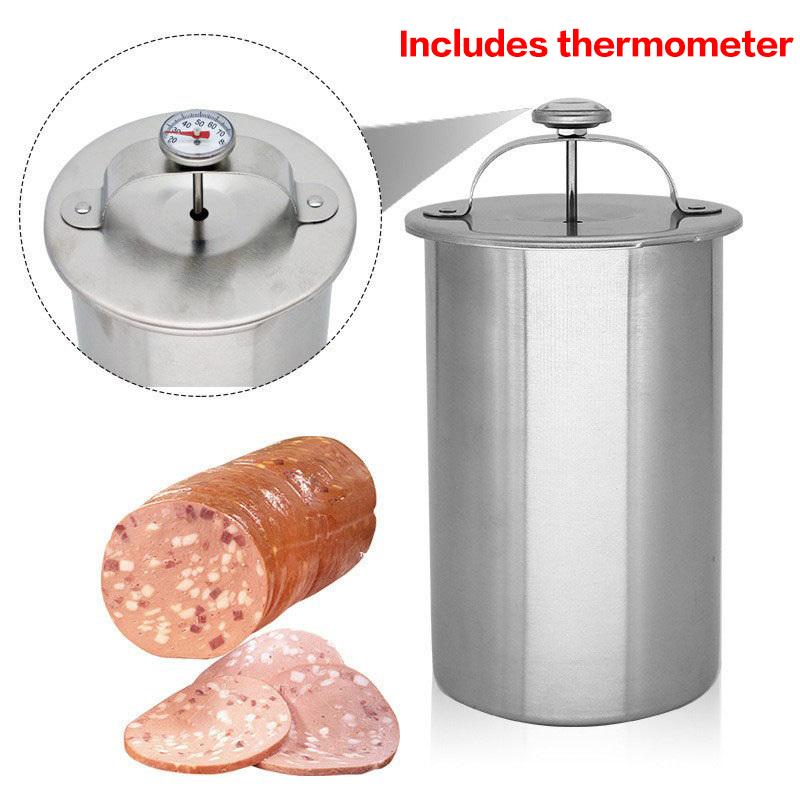 Pressa per Prosciutto in Acciaio Inossidabile, Stampo per Cottura Carne, Strumento da Cucina per Salumi da Pranzo, Salsicce Casalinghe Salutari