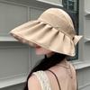 Sunscreen Empty Top Fisherman Hat Children Summer Small Fresh Butterfly Sun Hat Outdoor Versatile Big Eaves Bucket Hat