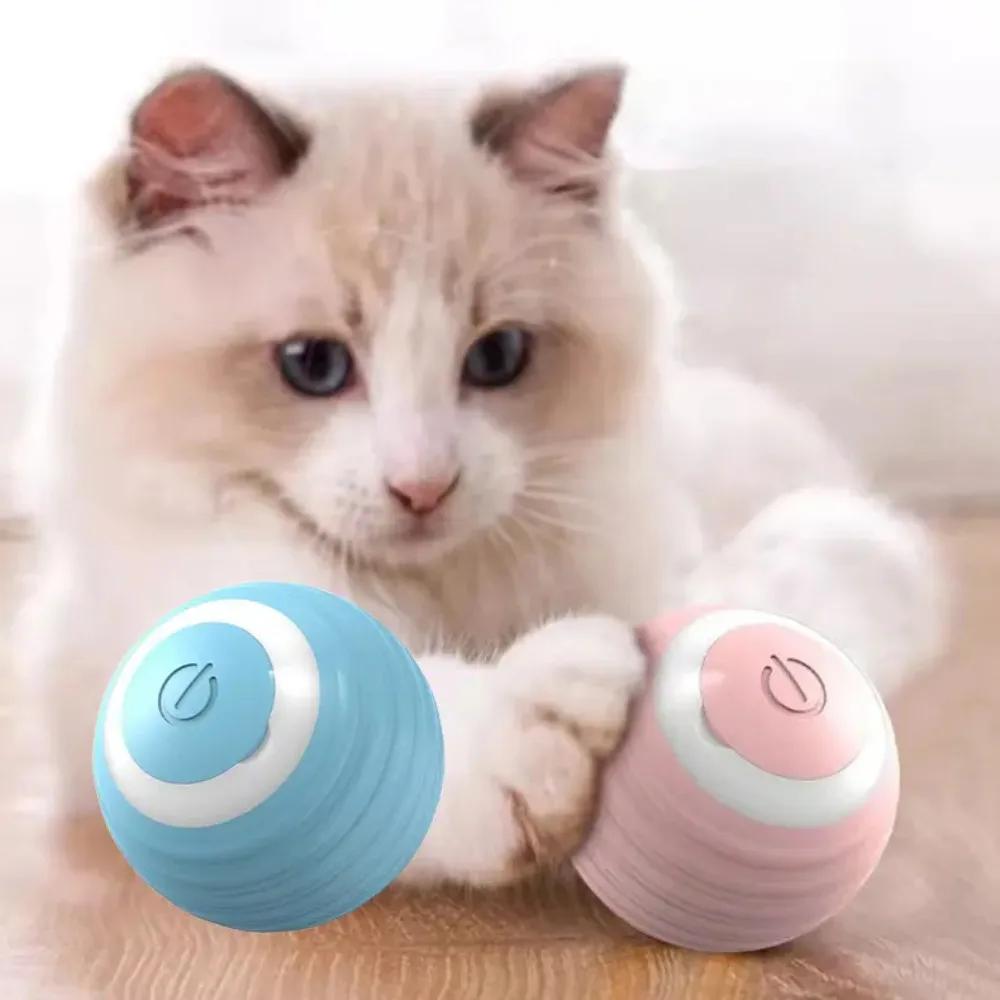 1Pcs Pet Gravity Intelligent Rolling Ball Cat Toy To Relieve Boredom Self Hi Cat Teaser Stick Kitten Charging Cat Teaser Ball