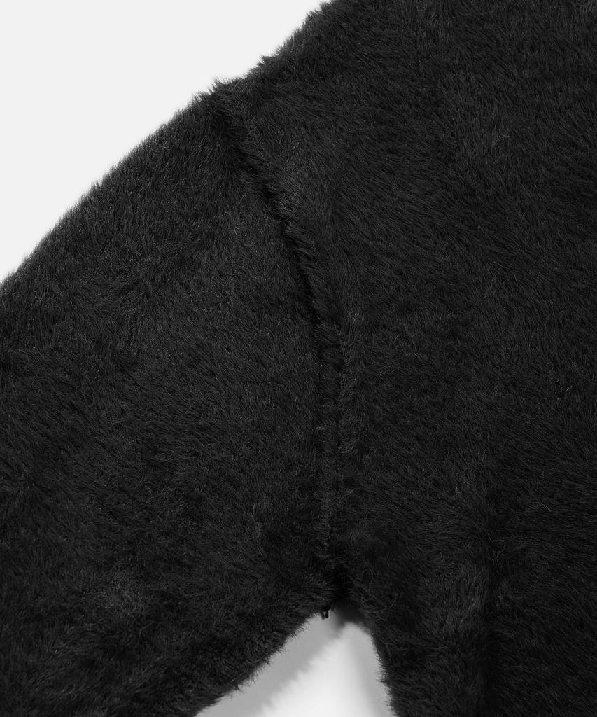VASTIC Hairy Reverse V-Neck Knit_Black