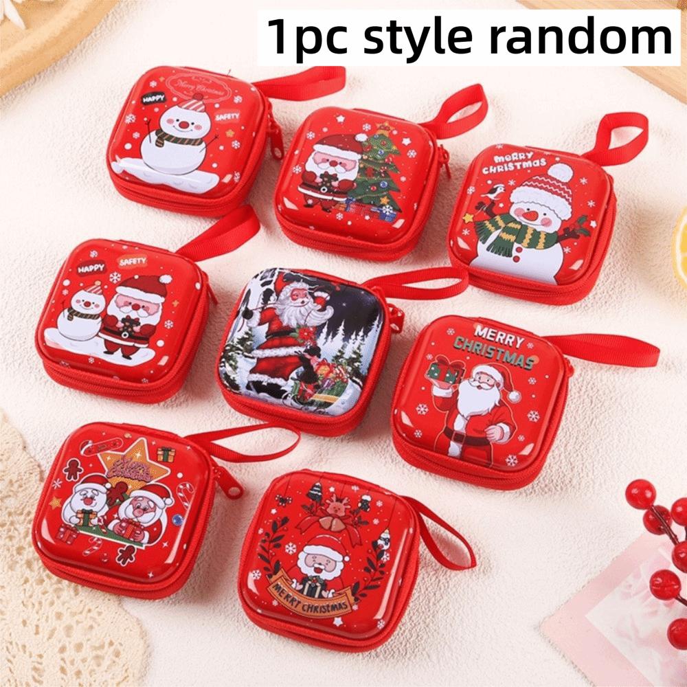 

Cartoon Cartoon Storage Box Santa Claus Phone Keychain Pendant Gifts Christmas Coin Purse New Year 1pc style 3