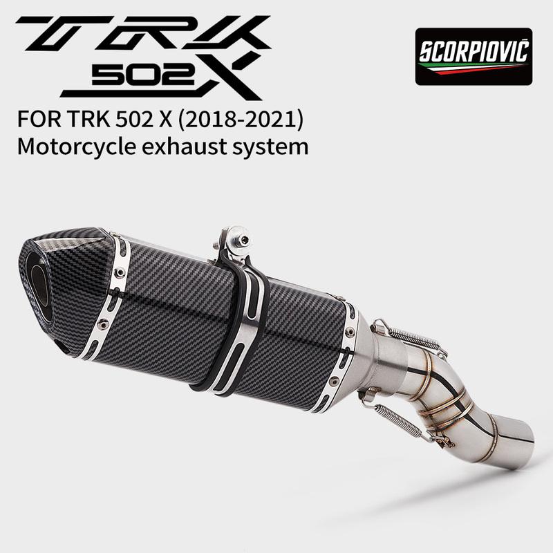 Exhaust System Suitable for Benelli TRK502X 502X and Series Motorcycles, Full System Mid-section Pipe from 2019-2020-202
