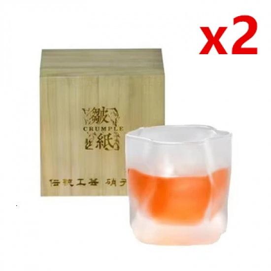 Japanese Edo Designer Crumple Paper Irregular Shape Crystal Faceted Der Whiskybecher Whiskey Whisky Rock Glass Artwork Wine Cup