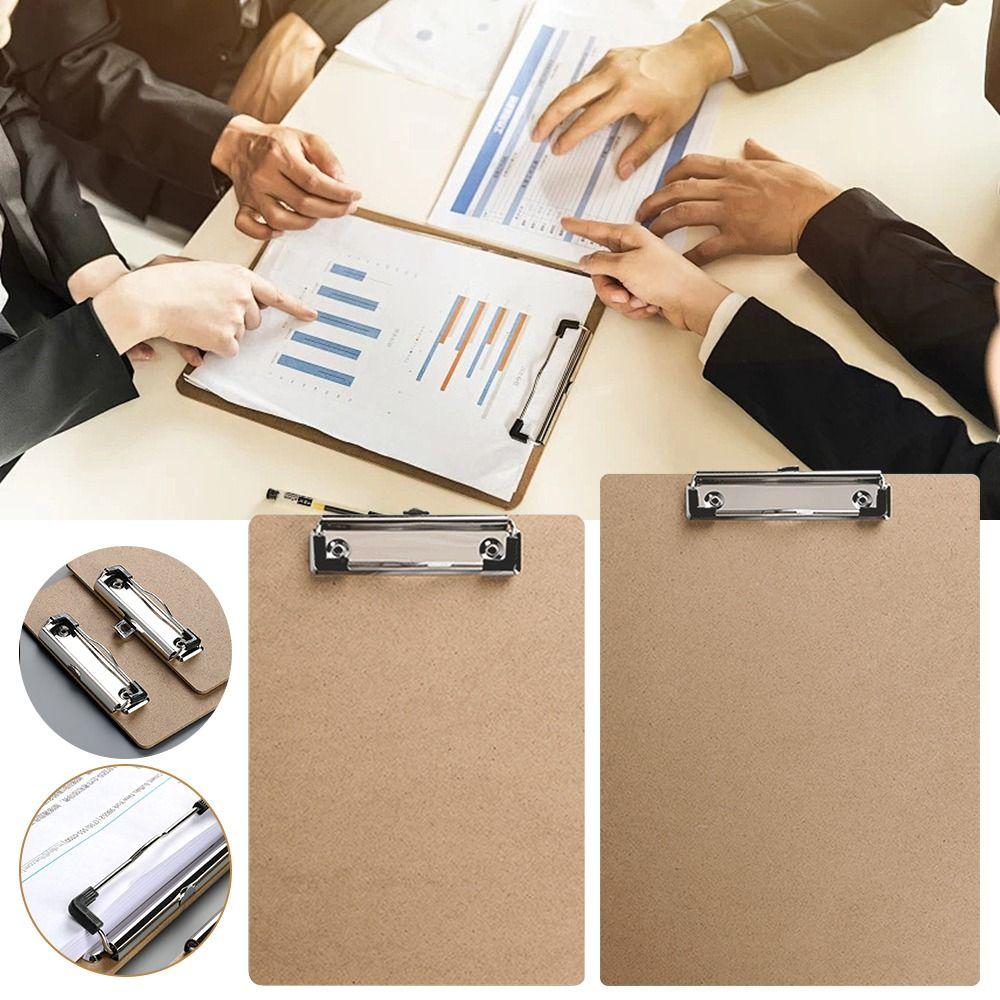 Wood Board Writting Pad Wood Memo Folder Durable Storage Folder  Cafe