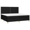 Maison Exclusive - Sommier à lattes de lit et matelas et LED Noir 200x200 cm Tissu