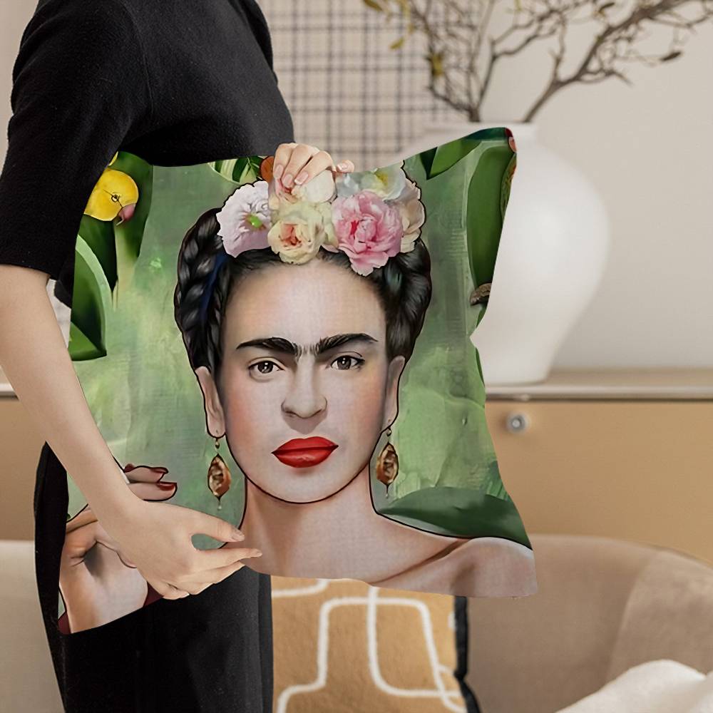 Artist F-Frida K-Kahlo Cushion Cover Car Throw Pillow Case For Sofa Car Christmas Gift 40x40cm 45x45cm