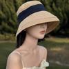 Linen Summer Fisherman Hat With Large Brim And Bow Decoration For Daily Wear