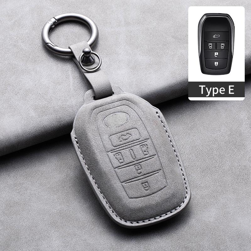 Leather Car Key Case Cover For Toyota Alphard Vellfire Sienna Alphard Previa Rav4 For Prius Camry Corolla Chr C-Hr Land Cruiser