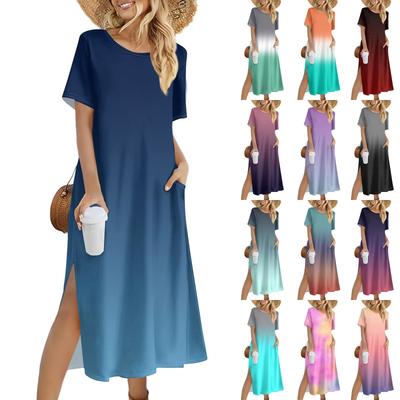 Γυναικείο Μόδα Καλοκαίρι Φόρεμα με Ντεγκραντέ Εκτύπωση Casual Φόρεμα Παραλίας Φόρεμα Στενό Φόρεμα Διακοπών