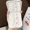 Cartoon Cute Bear Folding Clamshell Mirror Makeup Mirror With Comb Portable Creative For Women Girls Handheld Mirror