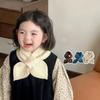 Sciarpa per Bambino Stile Coreano Semplice Monocolore Scaldacollo Incrociato Caldo Morbido a Maglia per Neonato Bambino Piccolo Esterno Facile da Abbinare Capo d'Abbigliamento Esterno