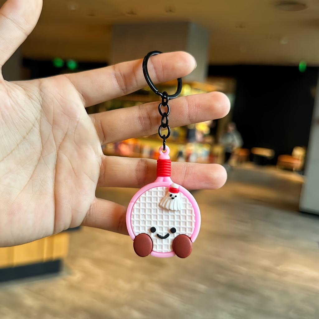 Badminton Keychain Pendant Cute Racket Small Gift Bag With Pendant