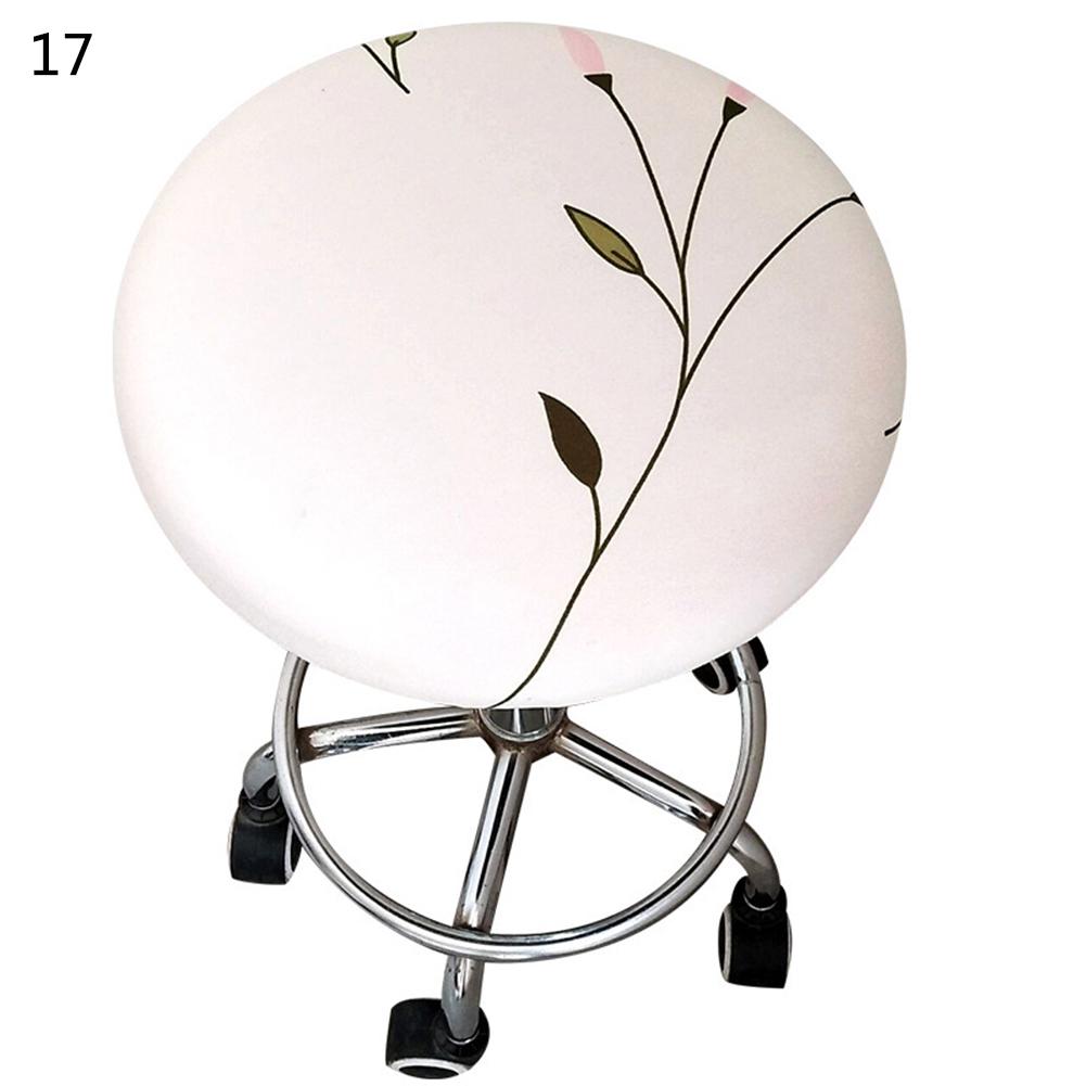 New Printed Round Chair Cover Bar Stool Cover Fashion Elastic Seat Cover Elastic Chair Slipcover Cover Home Textile