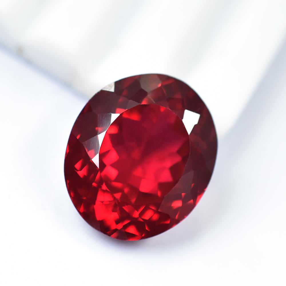 Natural PIGEON Bloody Red Ruby Mozambique Oval Cut 19.95 Ct   Gemstone