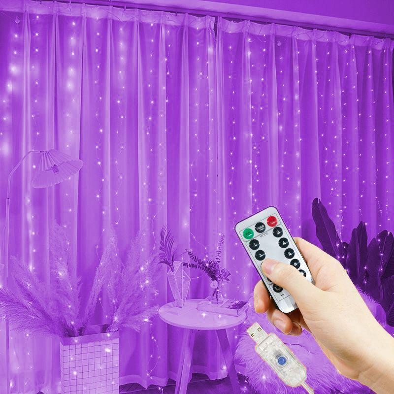 Xiaomi 6x3M/3x3m Curtain Garland on The Window USB Power Fairy Lights Festoon with Remote New Year Garland Led Lights Christmas Decor