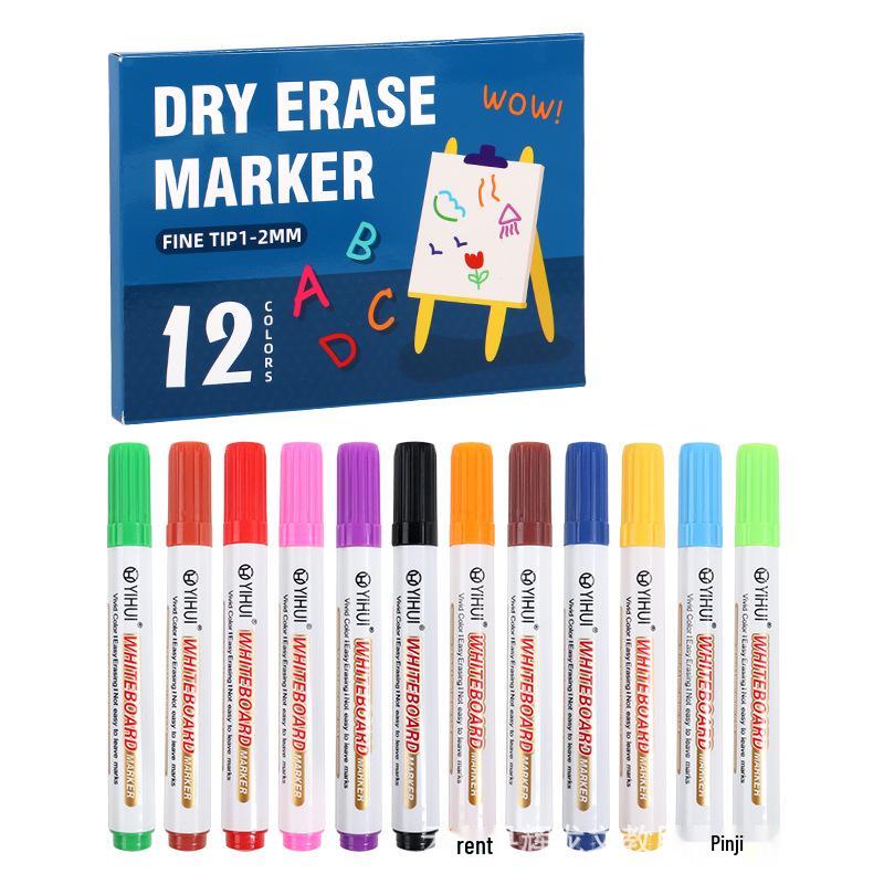 Customizable Large-Capacity Colored Erasable Whiteboard Markers with Bold Writing and English Printing