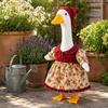 Jijijing Thanksgiving Porch Goose Outfit, Autumn Dress with Head Scarf for 23 Inch Statue, Outdoor Garden Yard Decor