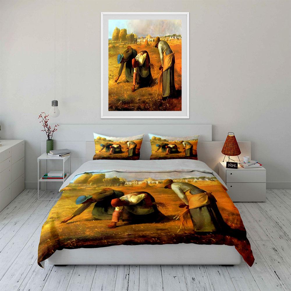 Harvesting Scene In Field Bedding Set for Kids Luxury Gift 3pcs Digital Print Comforter Set Soft Comfortable Breathable